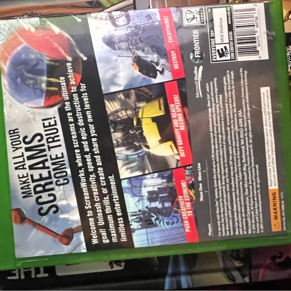 2015 Xbox One Scream Ride Game Disc. - Picture 2 of 3
